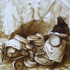 MERCADOChapap.Tabaco/Papel.[32x46cm]